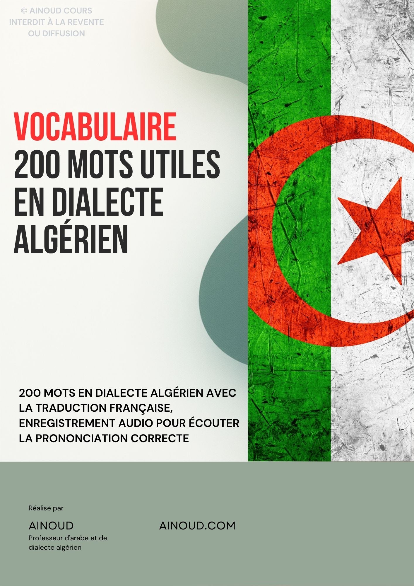 200 mots utiles en dialecte algérien (PDF+Audios)